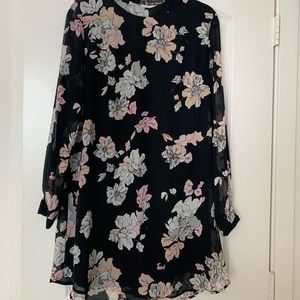 Black floral dress